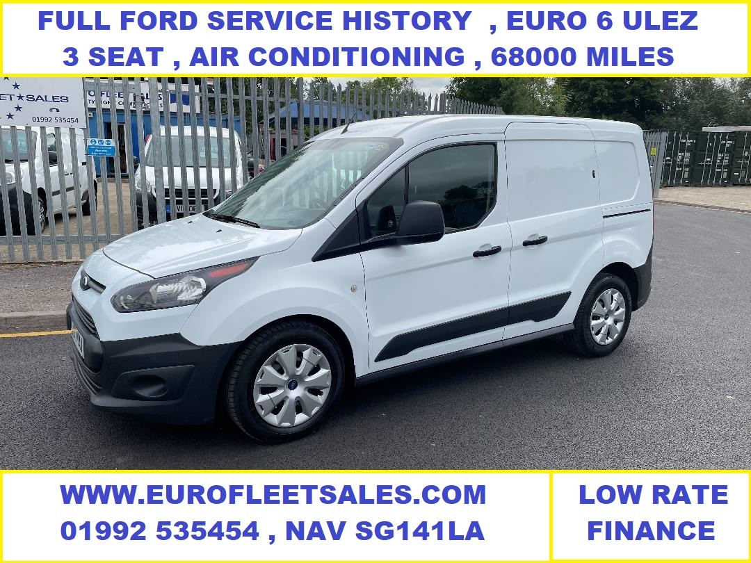 EURO 6 TRANSIT CONNECT 3 SEAT + AIR CONDITIONING , 68000 MILES , FFSH